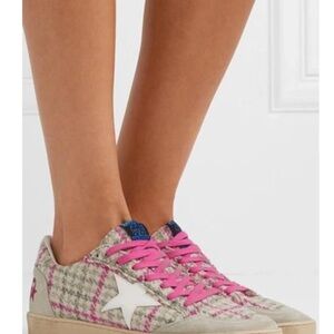 Golden Goose Ballstar Pink Gray Tweed - Size 39